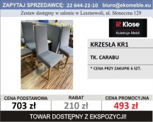 Klose - ZESTAW KRZESEŁ KR 1, TK. CARABU